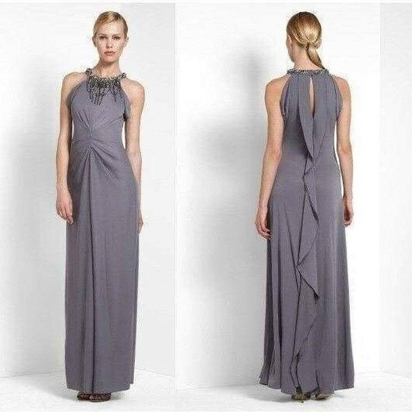 BcbgMaxAzria Grey Maxi Dress - Picture 2 of 6